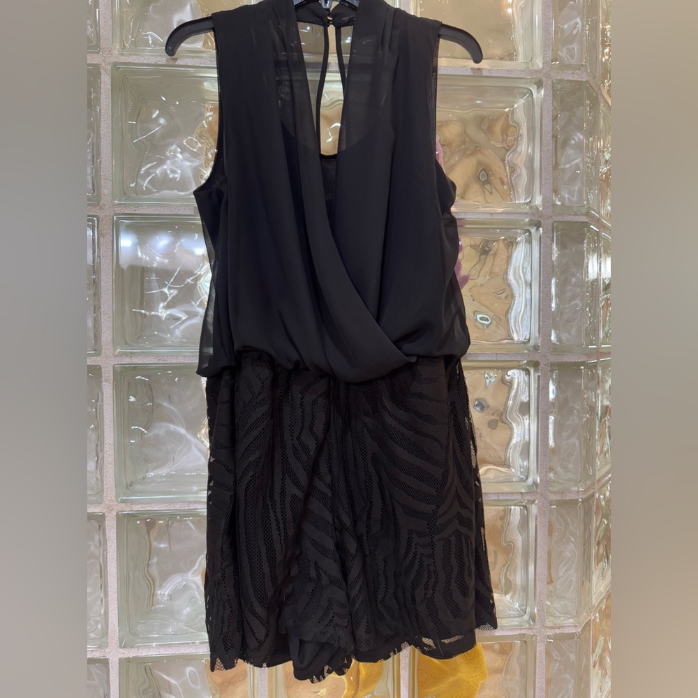 Elegant Black Sleeveless Romper